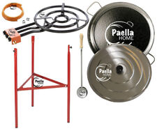 70cm Original Paella Pan Set + 60cm Gas Burner + Lid + Stainless Steel Spoon