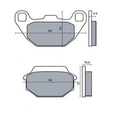 Pair Front Brake Pads KYMCO AGILITY RS 125 R12 2T 2010 RMS 225102710