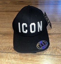 Dsquared2 Black Baseball Cap With White Embroided Icon Logo