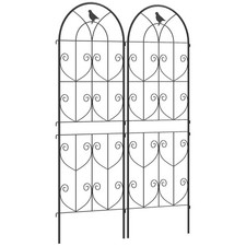 Outsunny Set of 2 Metal Garden Trellis, Outdoor Trellis Panels, 150 x 50cm