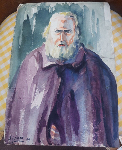 Watercolor man cape andré - man,