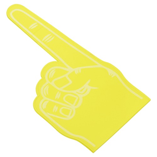 Foam finger inch number - foam,