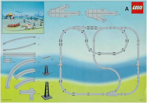 Lego train tracks - train, 9v