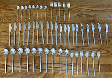 Vintage Gense FUGA Flatware Stainless 18/8 50 Pieces DENMARK MCM Midcentury Mod