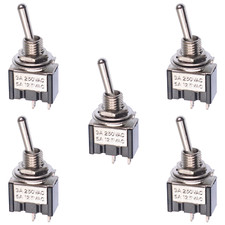 5 x On/Off Mini Small Toggle Switch Model Railway Miniature SPST 12V
