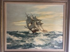 Manner Of Montague Dawson. Oil