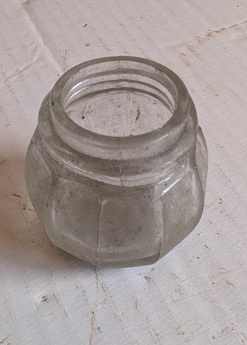 Vintage clear glass octagonal - vintage,