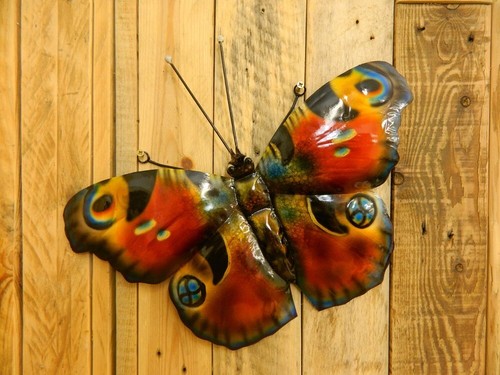 Metal peacock butterfly - peacock, wall