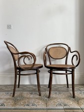 Pair 1920s Thonet No.11 Cane