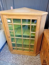 Antique corner display cabinet with glass doors
