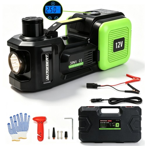 Electric car jack with - with, tire