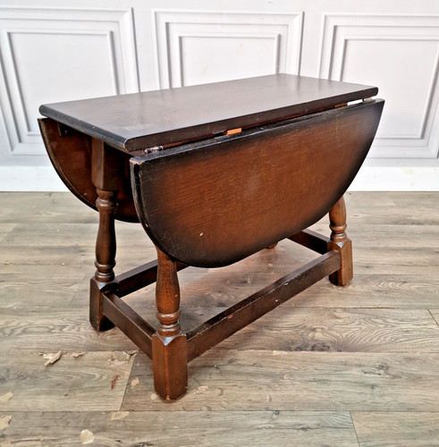 Vintage drop leaf table dark - drop,