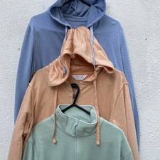 Tu Primark Hoodie Fleece Bundle Lot Womens 3pc Small Medium Green Blue Peach