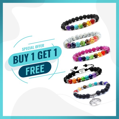 Chakra bracelet crystal - 7,
