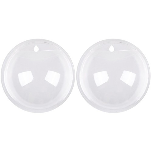 2pcs clear acrylic wall - clear,