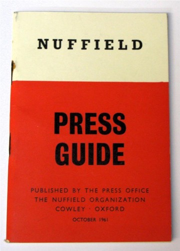 Nuffield press guide car - nuffield,
