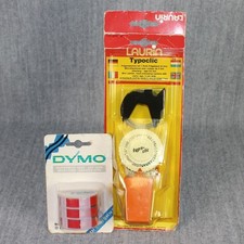 LAURIN & DYMO Embossing Label Maker Typo-Clic & Tape New Sealed Vintage 1980s