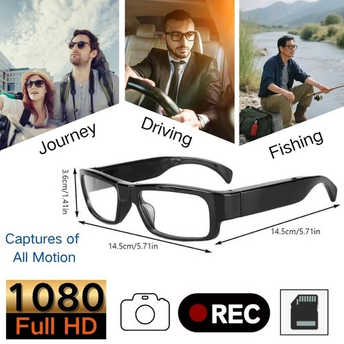 Smart 1080p camera glasses - 1080p, hd
