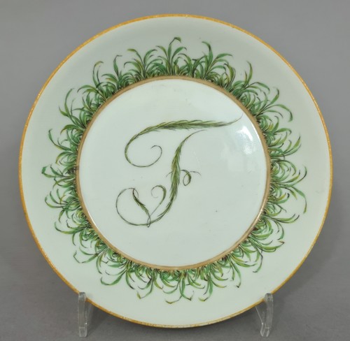 M3010 meissen plate green - meissen, plate,