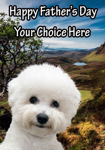 Bichon frise dog fathers day - dog,