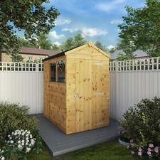 Waltons 6x4 Wooden Garden Shed Shiplap Apex with Windows Storage Shed 6ft 4ft