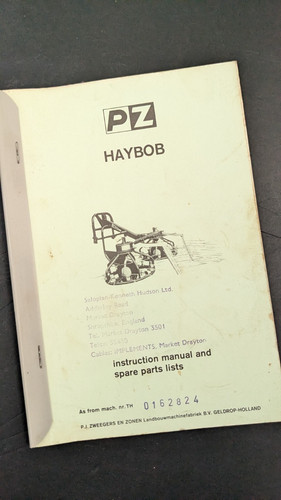 Original haybob instruction - original,
