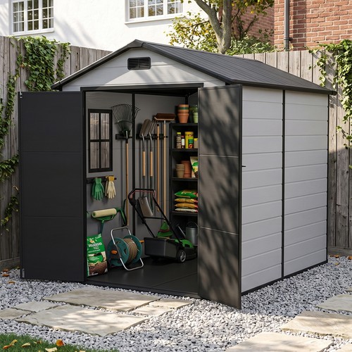 Plastic garden shed - plastic, 6x8