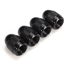 4X Black Bullet Cap Car Tire Wheel Valve Stem Cap Air Dust Cover Car Accessories