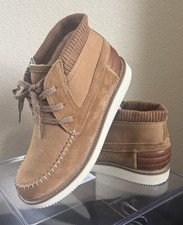 Sanuk Mens Cozy Vibe Mid SM Primo Brown Hemp Suede Chukka Boots Size 10. NEW