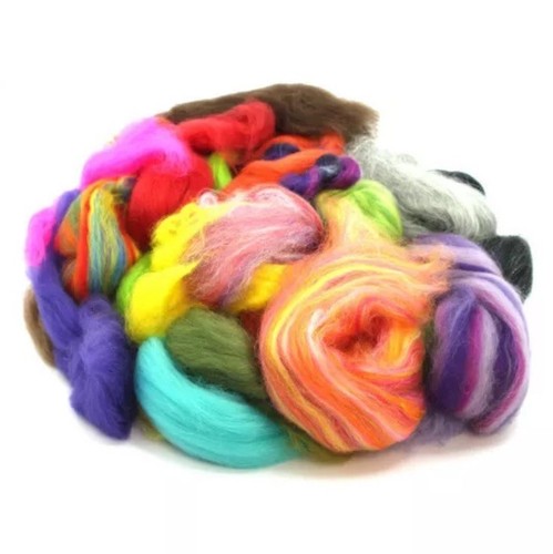 Merino wool off cuts mixed - mixed, bag