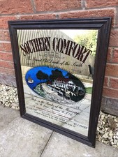 VINTAGE SOUTHERN COMFORT MIRROR ADVERTISING PUB BAR SIGN 60cm X 50cm Large