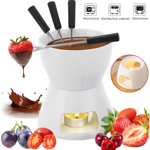 Chocolate fondue set ceramic - fondue,