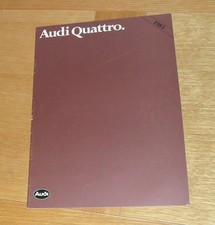 Audi Quattro UR Full Brochure 1983 - UK Market