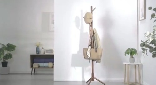 Wooden coat rack stand free - wooden, stand,