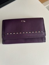 Tula Purple Leather Envelope