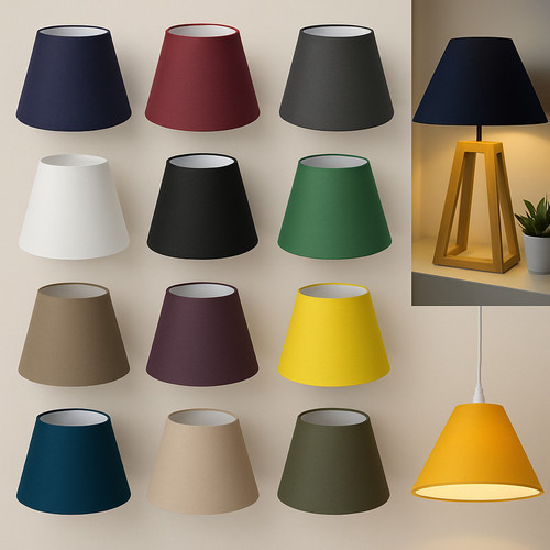 Cotton coolie lampshade - coolie,