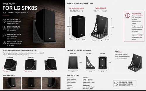 Spk wireless rear - lg,