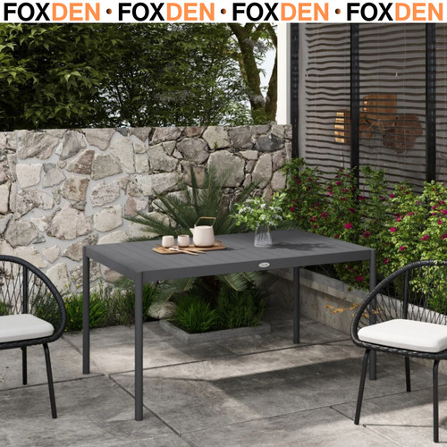 Aluminium frame garden dining - aluminium,