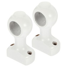 2 Pcs Curtain Pole Wooden Brackets White Eooden Rod Drapery