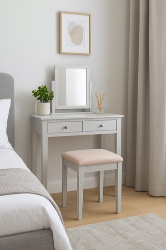 Wooden dressing table - dressing, stool