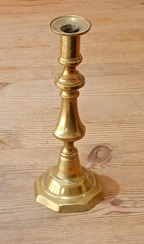 Brass candlestick around - , 10