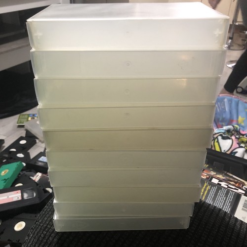 Empty clear vhs video - 10, x