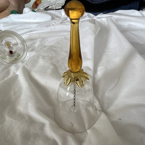 Unmarked clear amber - amber, glass