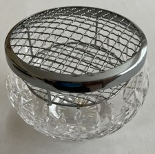 Cut glass crystal rose bowl