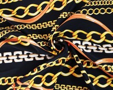 1m black Gold Chains Georgette