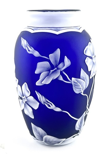 Okra glass one off periwinkle - okra,