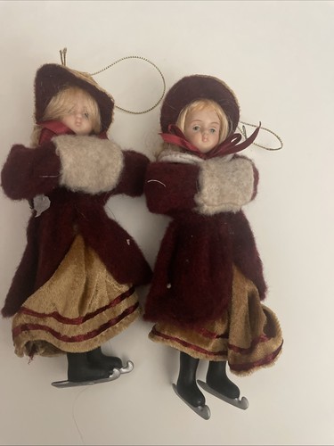 Victorian ice skater christmas - ice,