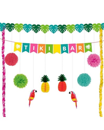 Tiki bar decoration kit - bar,