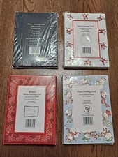 🎄 Pack of 10 Christmas Photo Frame Greeting Cards – Fits 6"x4" Photos
