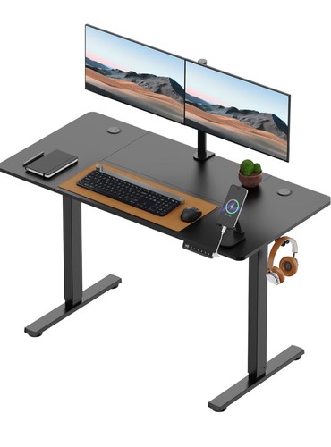 Black standing desk with - black,